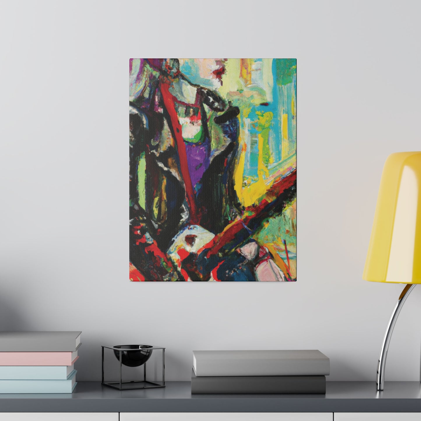 4247P - Rockstar Oil Painting Style Print | Poster | Home Decor | Wall Art | Music Art | Canvas