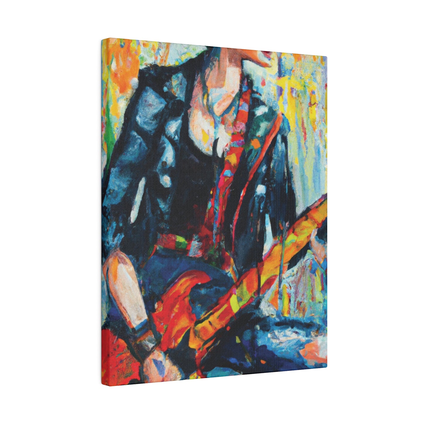 4573T - Rockstar Oil Painting Style Print | Poster | Home Decor | Wall Art | Music Art | Canvas