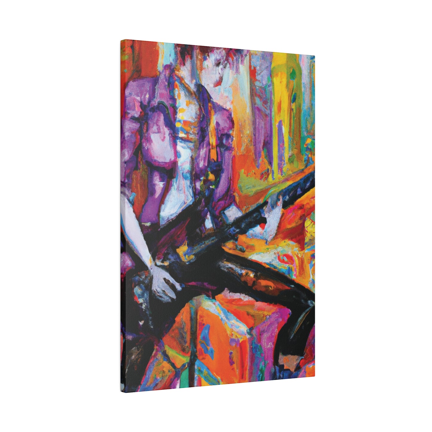477F - Rockstar Oil Painting Style Print | Poster | Home Decor | Wall Art | Music Art | Canvas