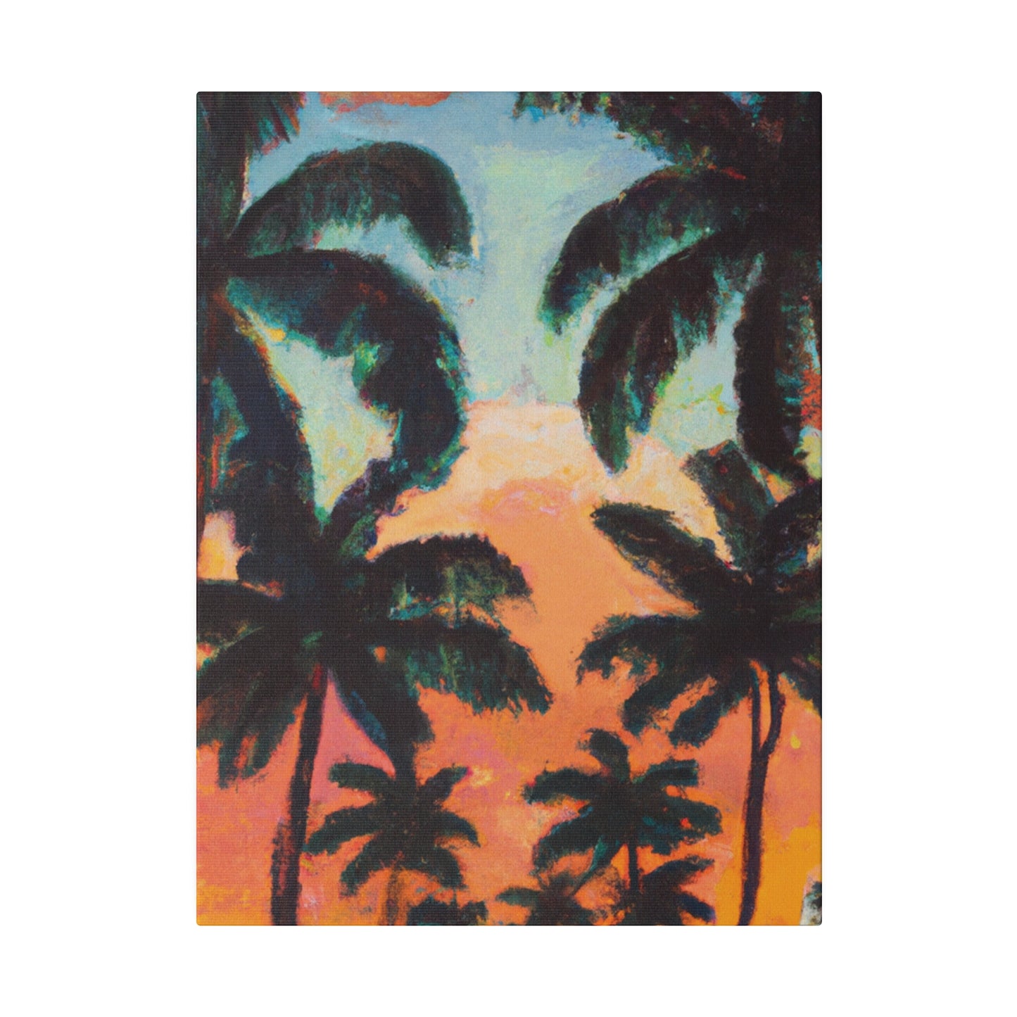 2854A - Miami Beach Sunset Painting Print | Miami | Beach | Sunset | Poster | Home Decor | Wall Art | Canvas