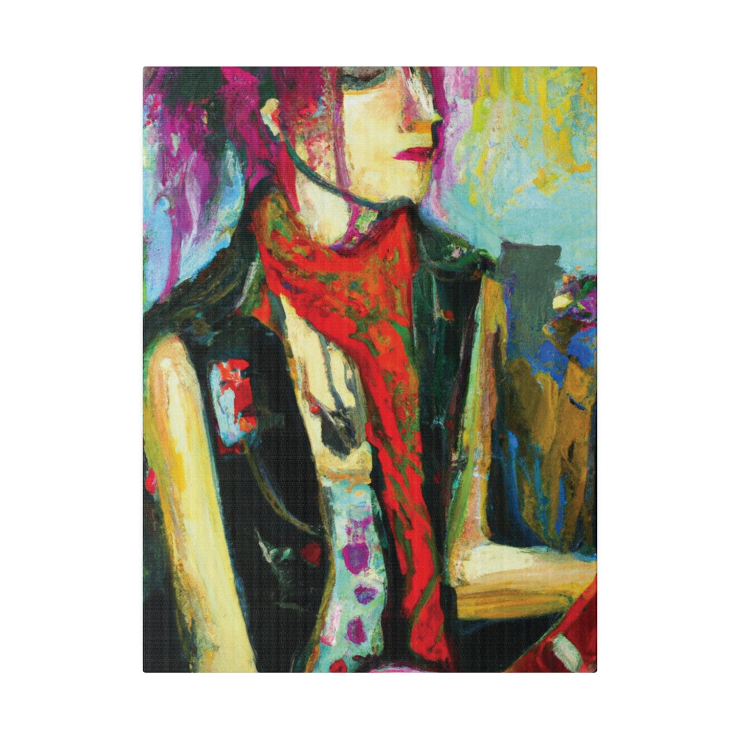 9141P - Rockstar Oil Painting Style Print | Poster | Home Decor | Wall Art | Music Art | Canvas