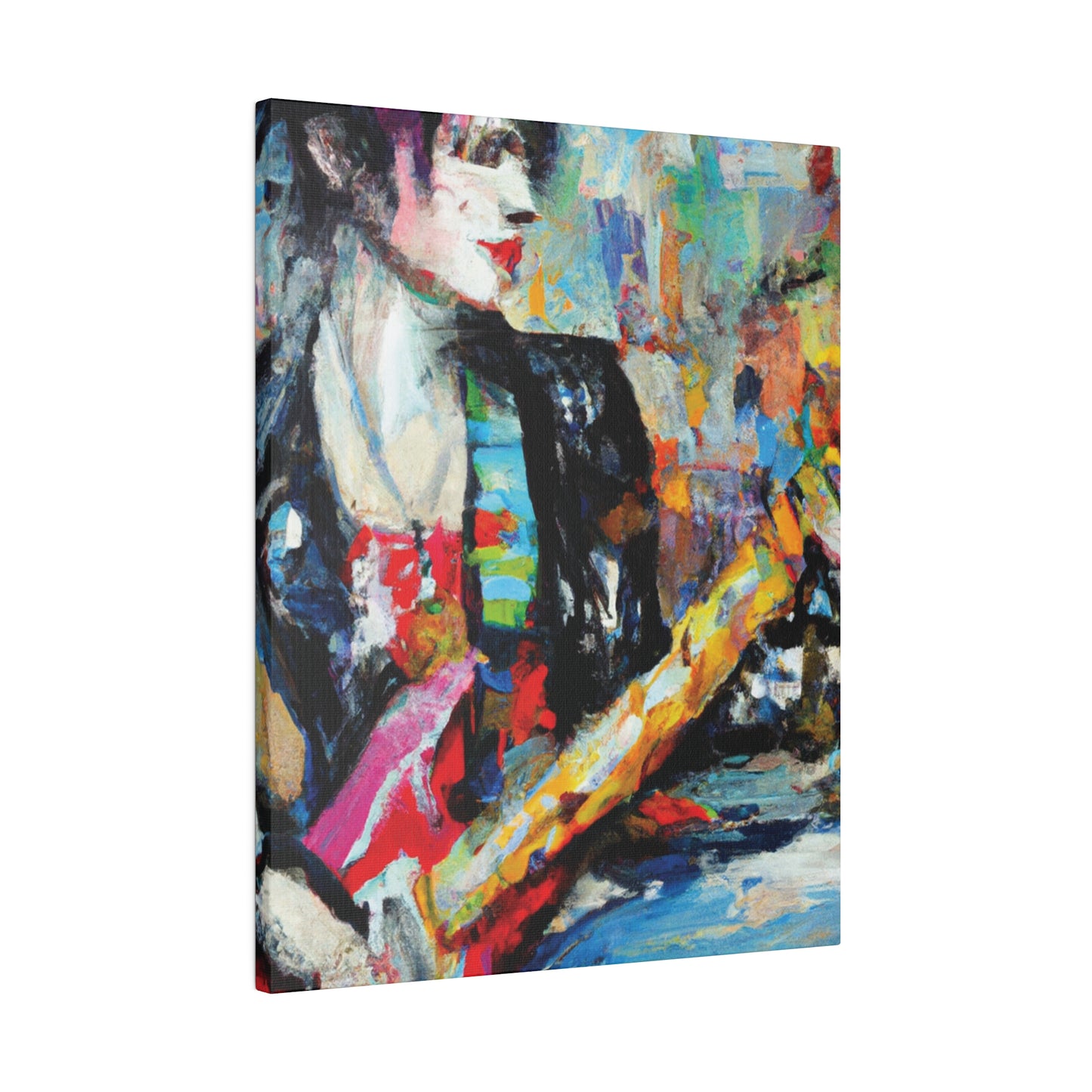 8162K - Rockstar Oil Painting Style Print | Poster | Home Decor | Wall Art | Music Art | Canvas