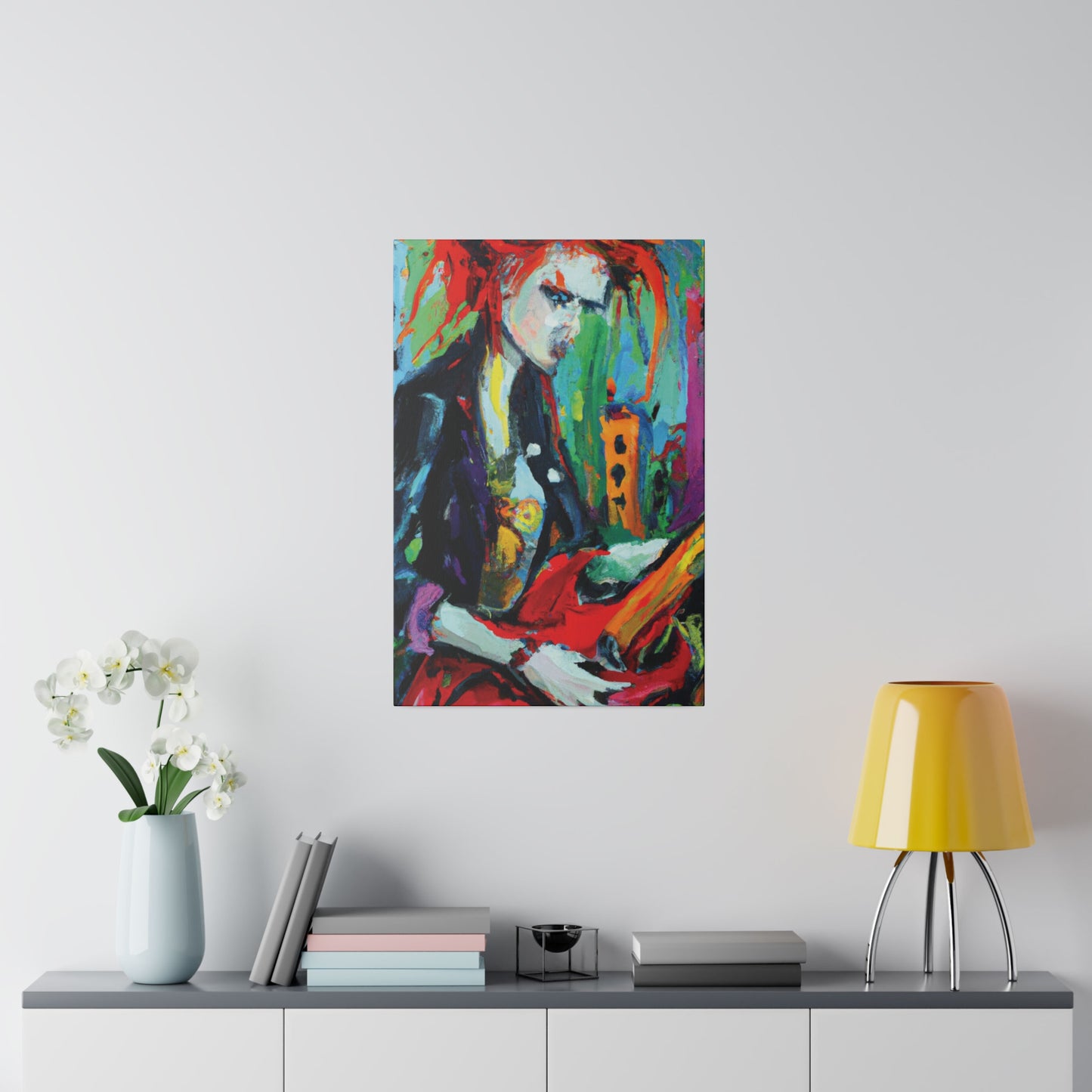 5857Q - Rockstar Oil Painting Style Print | Poster | Home Decor | Wall Art | Music Art | Canvas