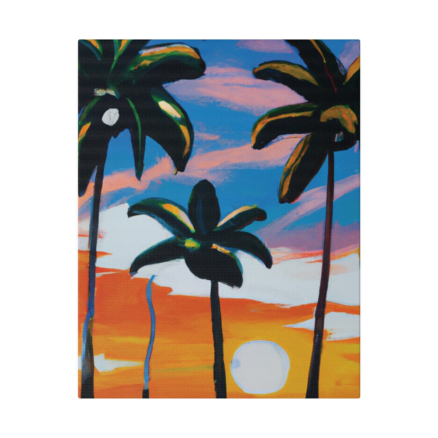 7745G - Miami Beach Sunset Painting Print | Miami | Beach | Sunset | Poster | Home Decor | Wall Art | Canvas