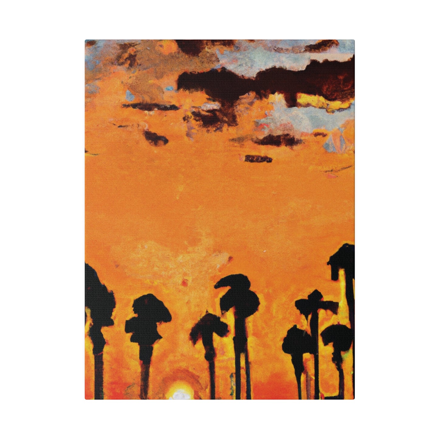 3231S - Miami Beach Sunset Painting Print | Miami | Beach | Sunset | Poster | Home Decor | Wall Art | Canvas