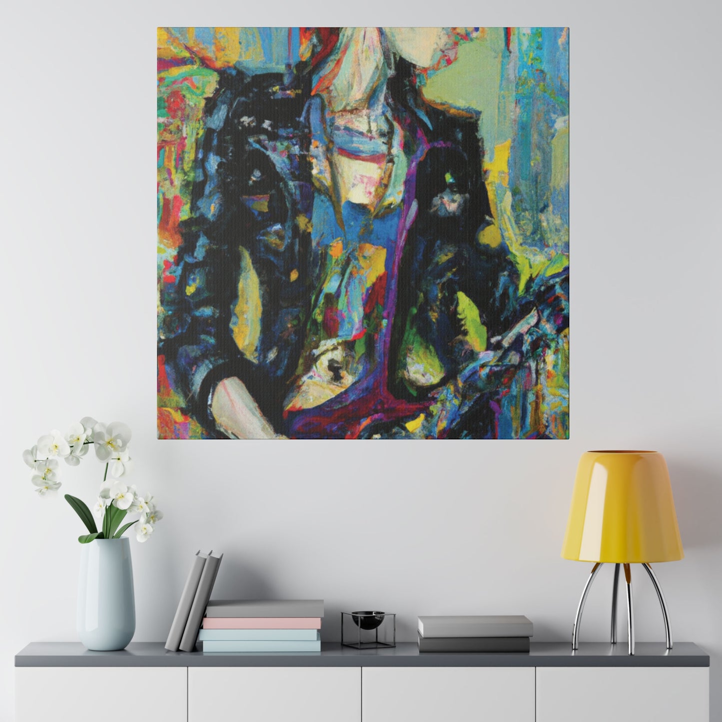 9745J - Rockstar Oil Painting Style Print | Poster | Home Decor | Wall Art | Music Art | Canvas