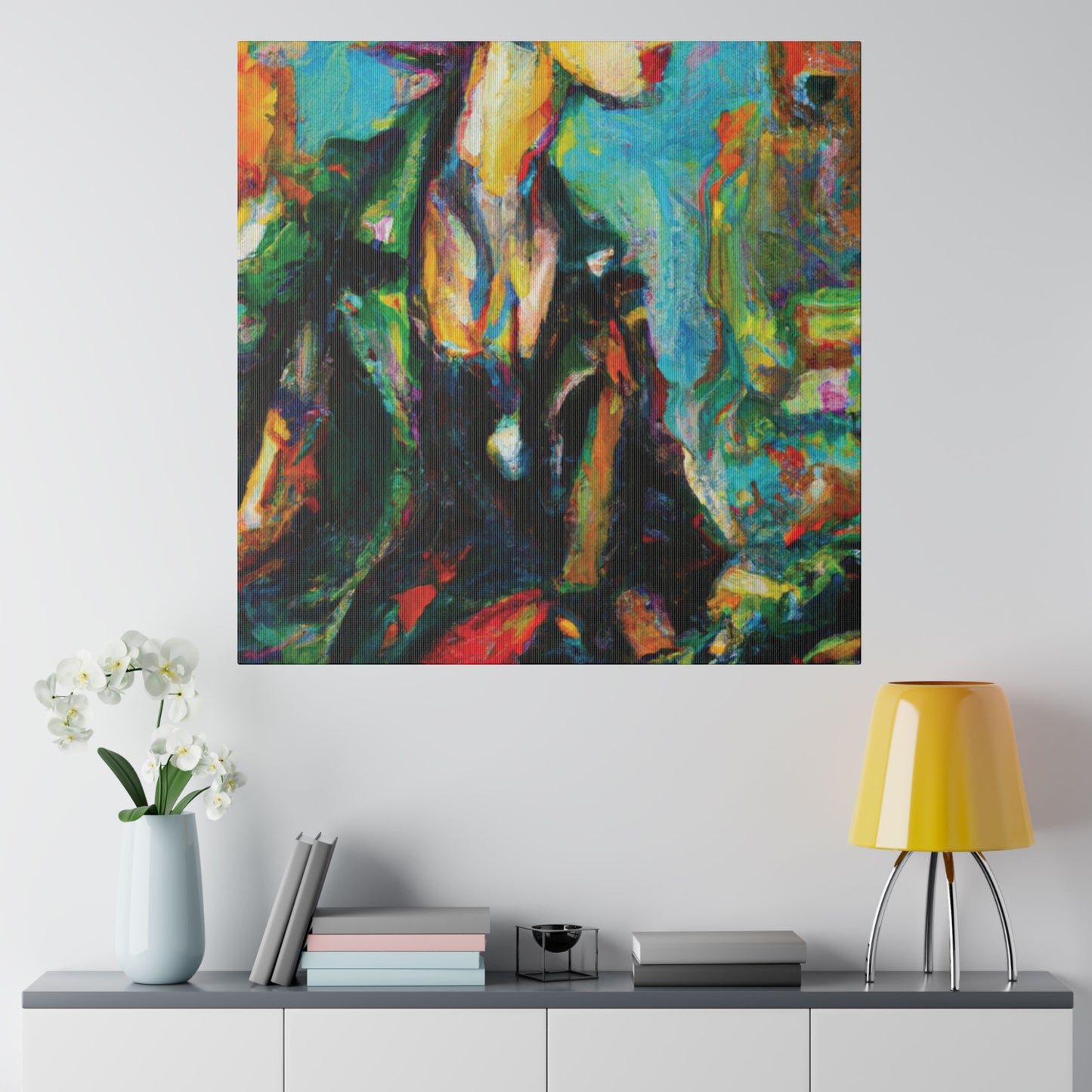 7063X - Rockstar Oil Painting Style Print | Poster | Home Decor | Wall Art | Music Art | Canvas