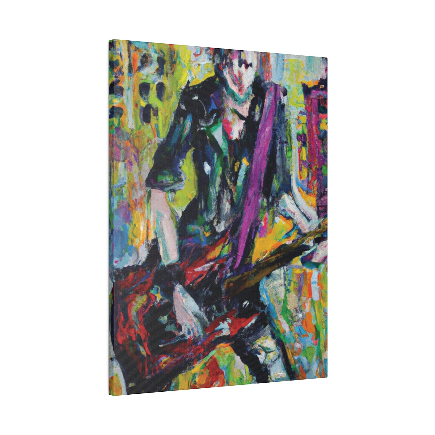 5521G - Rockstar Oil Painting Style Print | Poster | Home Decor | Wall Art | Music Art | Canvas