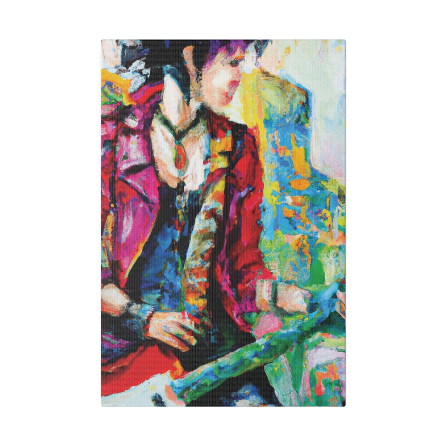 7234K - Rockstar Oil Painting Style Print | Poster | Home Decor | Wall Art | Music Art | Canvas