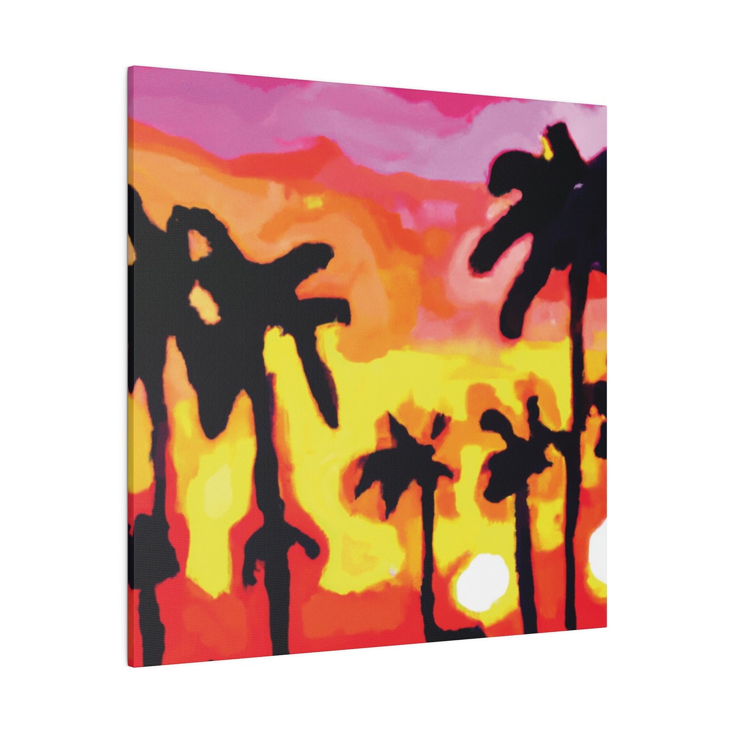 7893K - Miami Beach Sunset Painting Print | Miami | Beach | Sunset | Poster | Home Decor | Wall Art | Canvas