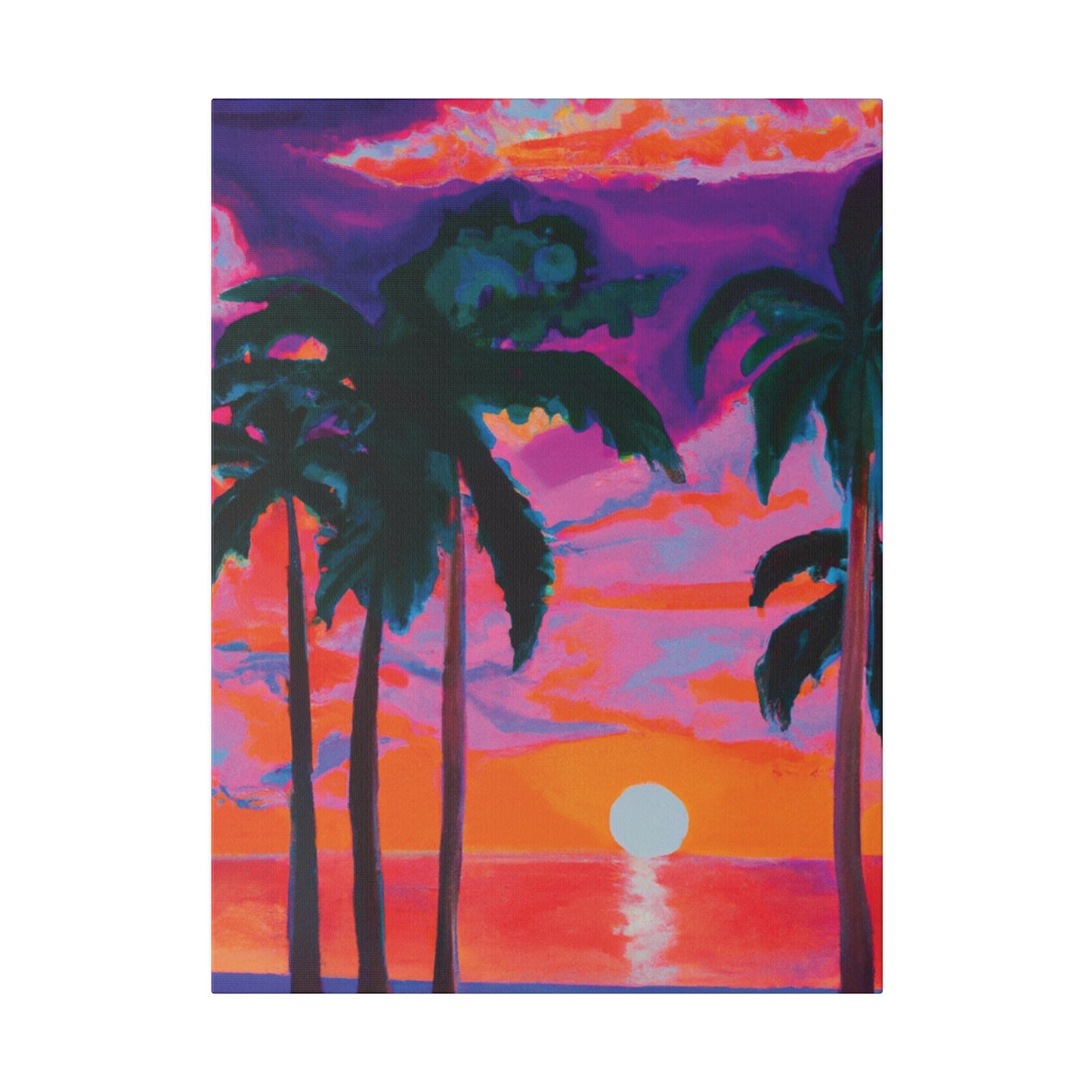 2189Z - Miami Beach Sunset Painting Print | Miami | Beach | Sunset | Poster | Home Decor | Wall Art | Canvas