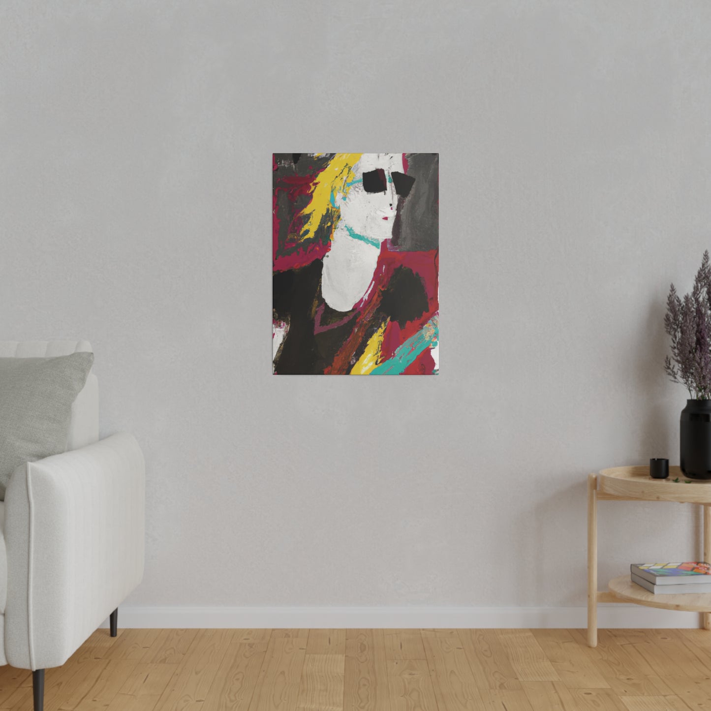 9346S - Rockstar Painting Print | Face | Abstract | Poster | Home Decor | Wall Art | Music Art | Canvas