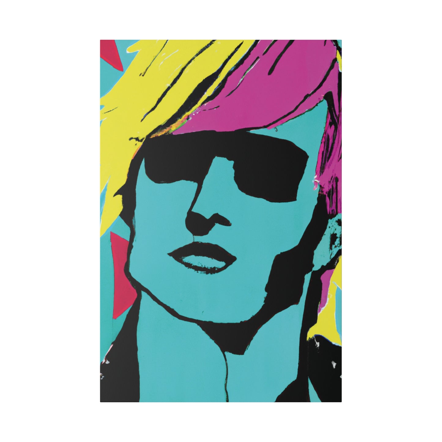 8753H - Rockstar Painting Print | Face | Abstract | Poster | Home Decor | Wall Art | Music Art | Canvas