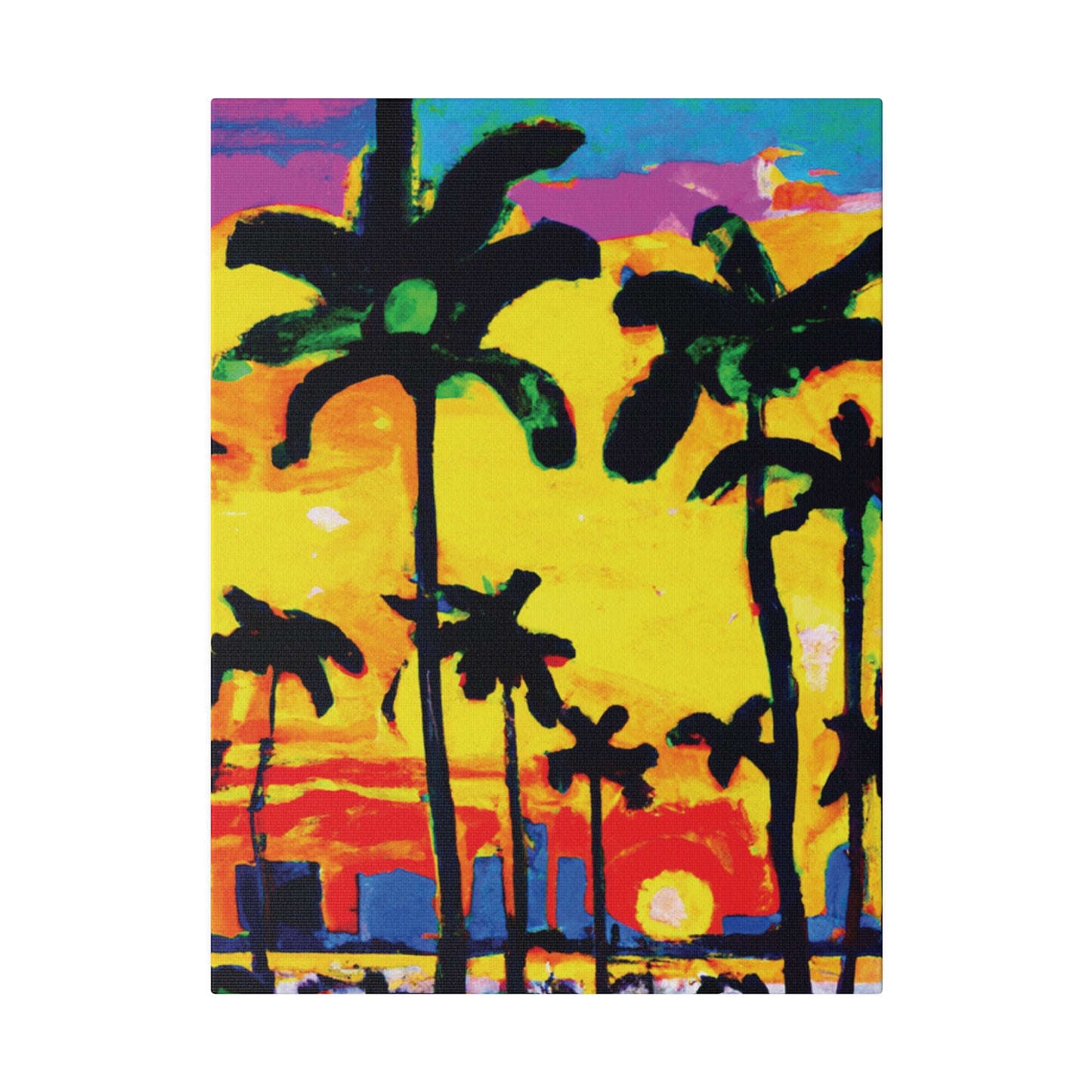 9497Z - Miami Beach Sunset Painting Print | Miami | Beach | Sunset | Poster | Home Decor | Wall Art | Canvas