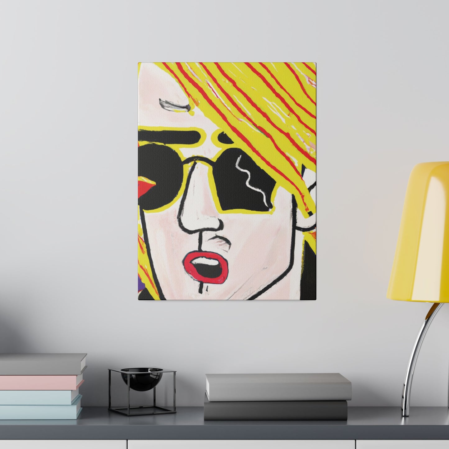 239G - Rockstar Painting Print | Face | Abstract | Poster | Home Decor | Wall Art | Music Art | Canvas