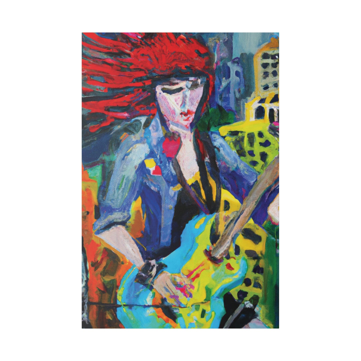 5084Q - Rockstar Oil Painting Style Print | Poster | Home Decor | Wall Art | Music Art | Canvas