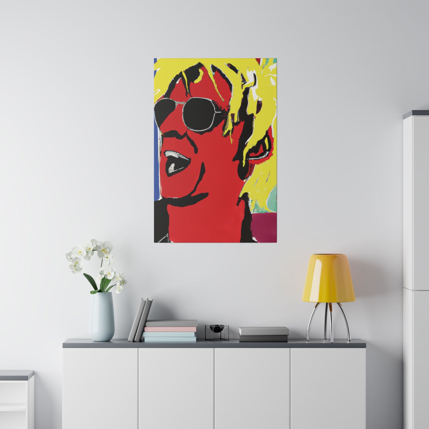 8166B - Rockstar Painting Print | Face | Abstract | Poster | Home Decor | Wall Art | Music Art | Canvas