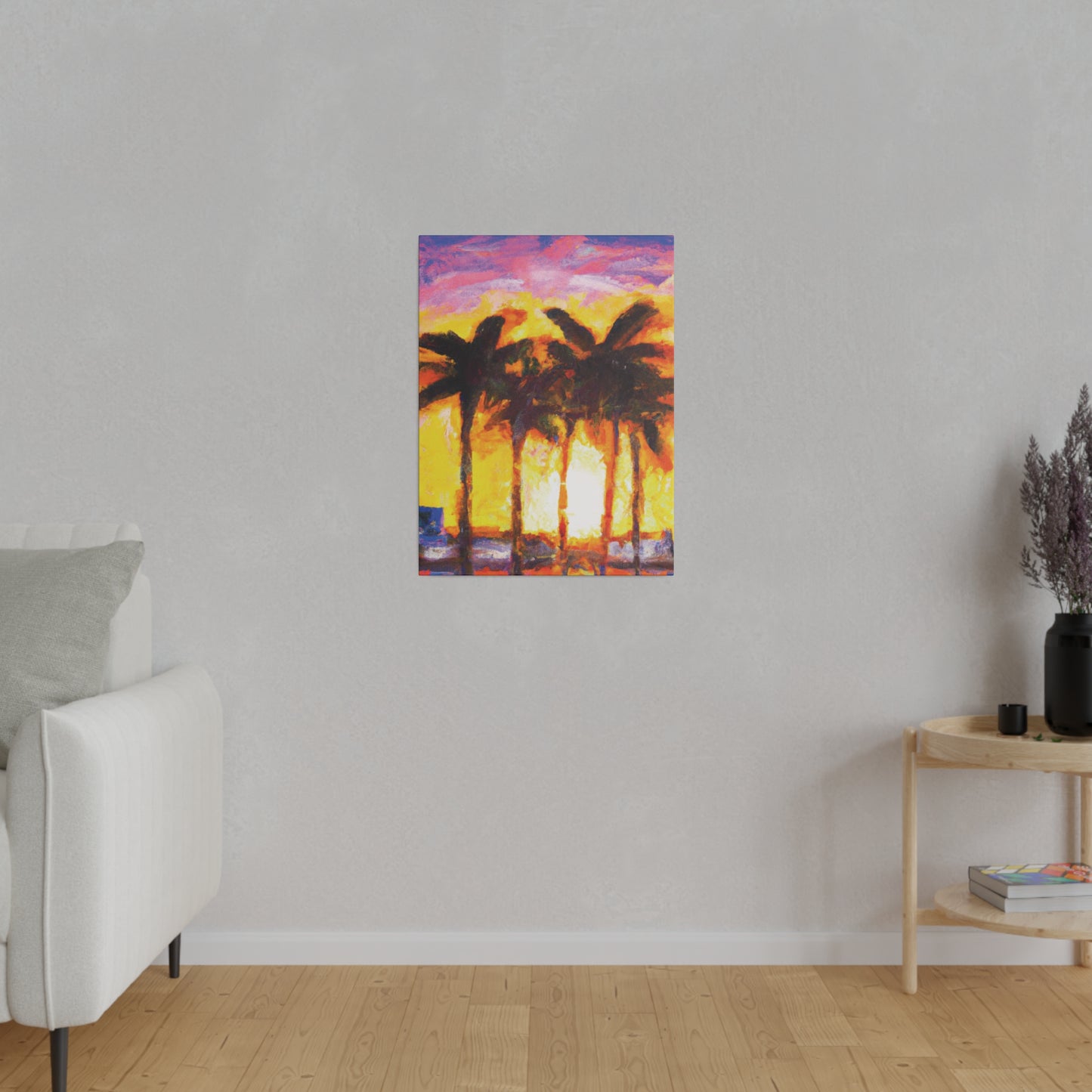 1535V - Miami Beach Sunset Painting Print | Miami | Beach | Sunset | Poster | Home Decor | Wall Art | Canvas