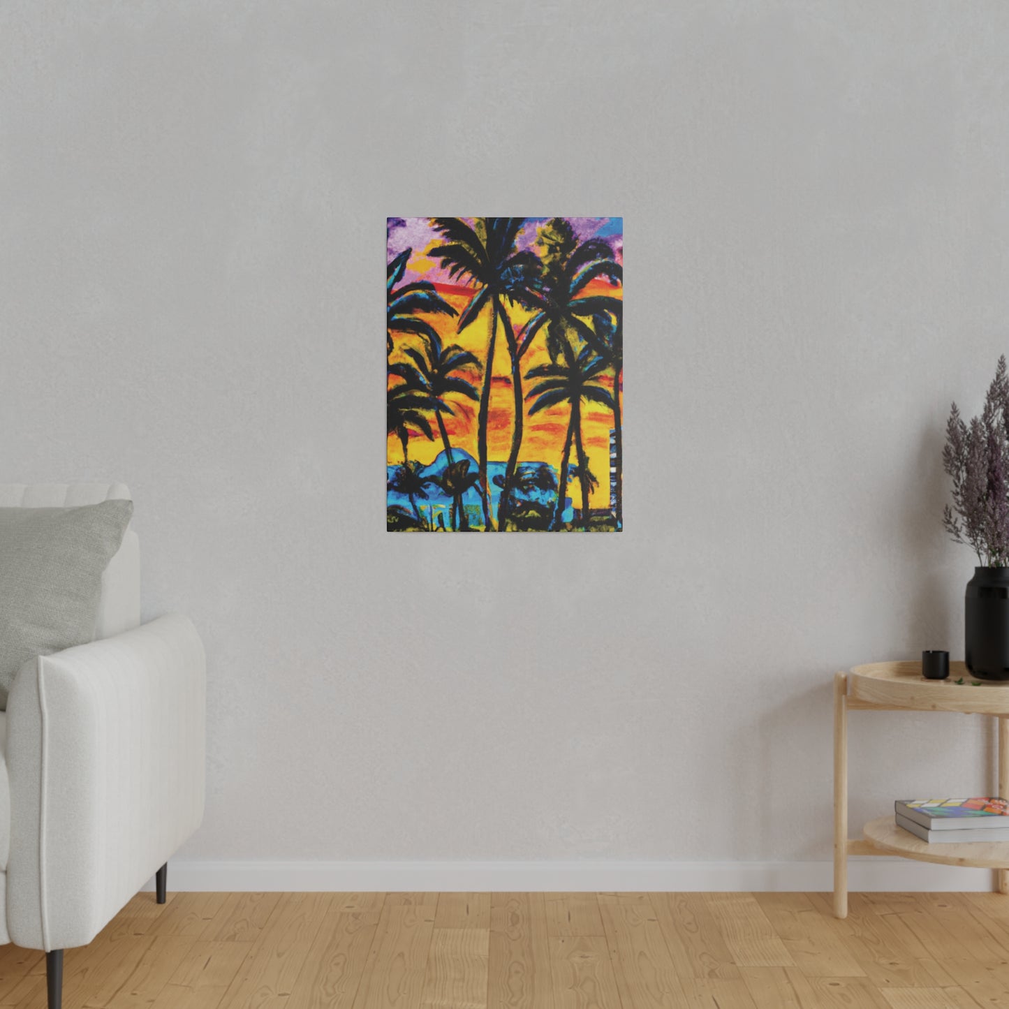 5378U - Miami Beach Sunset Painting Print | Miami | Beach | Sunset | Poster | Home Decor | Wall Art | Canvas