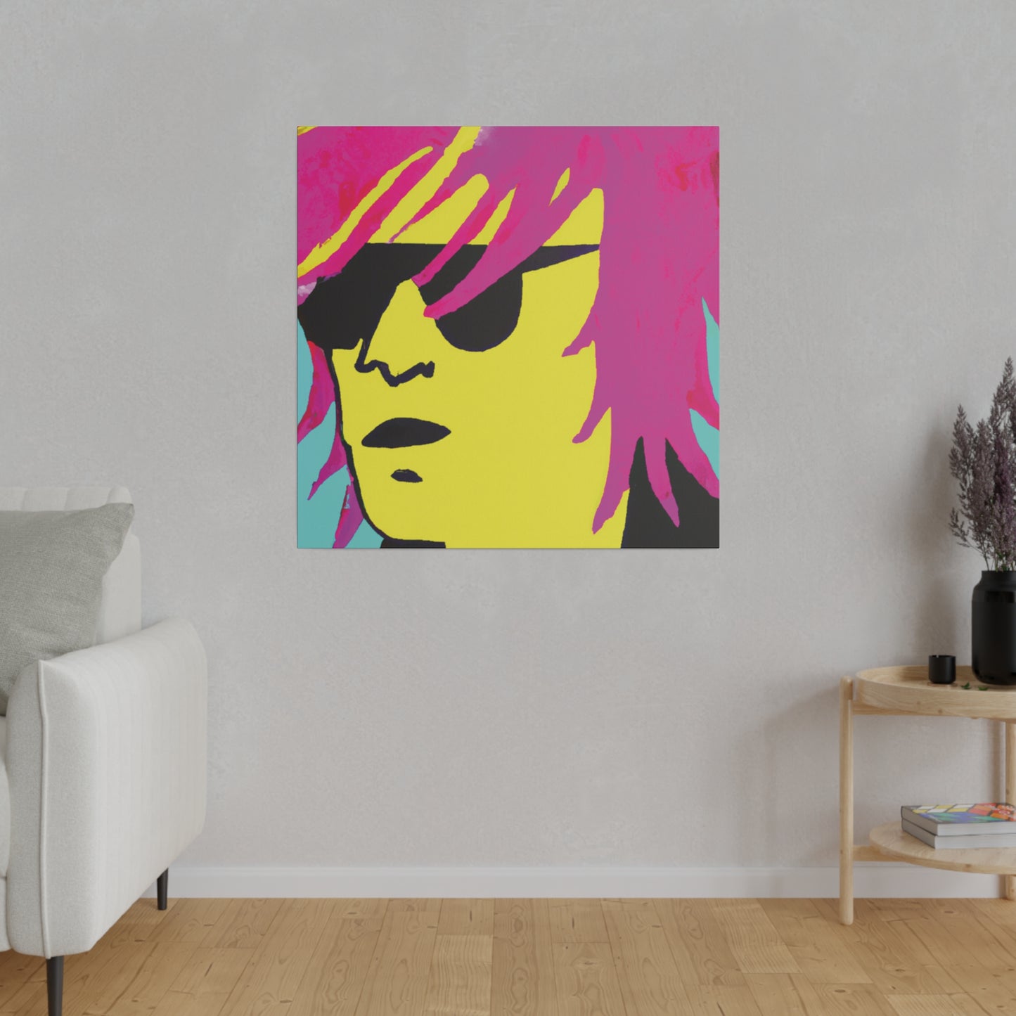 7462L - Rockstar Painting Print | Face | Abstract | Poster | Home Decor | Wall Art | Music Art | Canvas