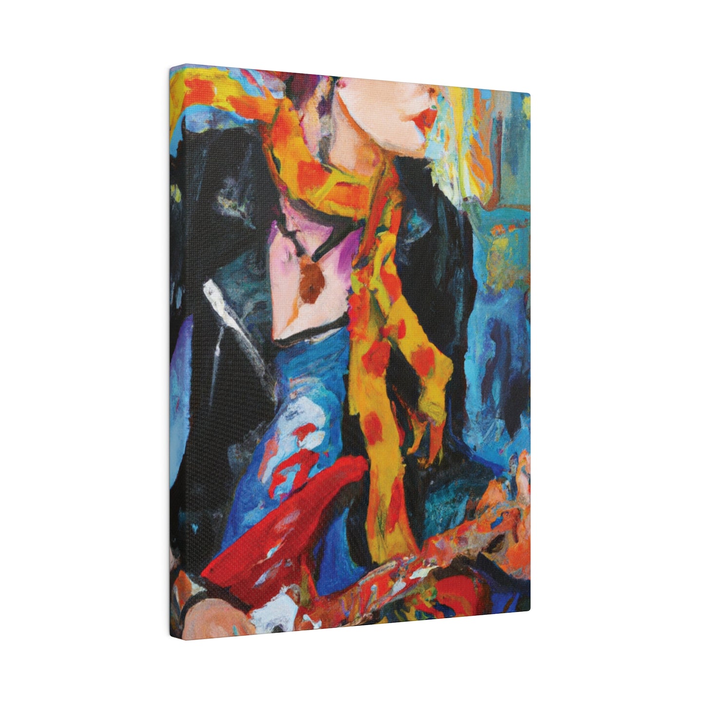 6234X - Rockstar Oil Painting Style Print | Poster | Home Decor | Wall Art | Music Art | Canvas