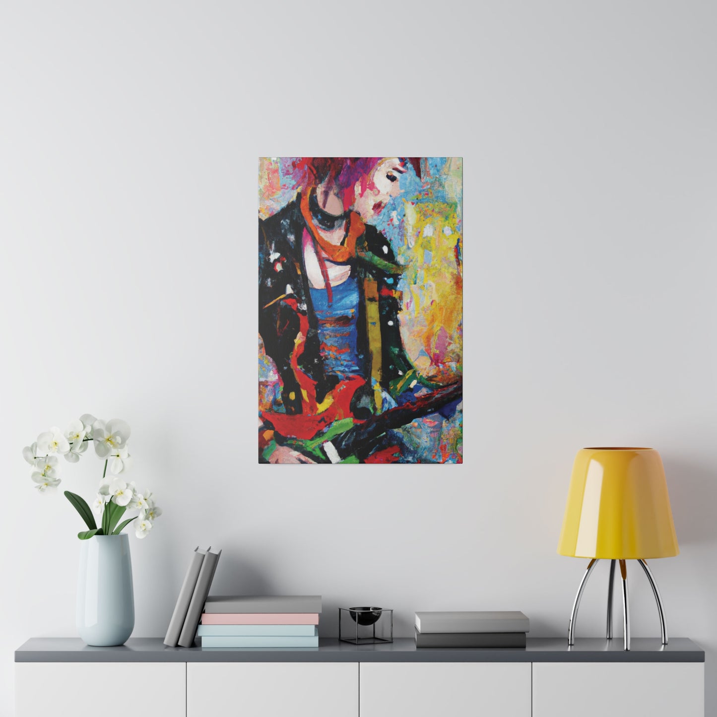 3151J - Rockstar Oil Painting Style Print | Poster | Home Decor | Wall Art | Music Art | Canvas