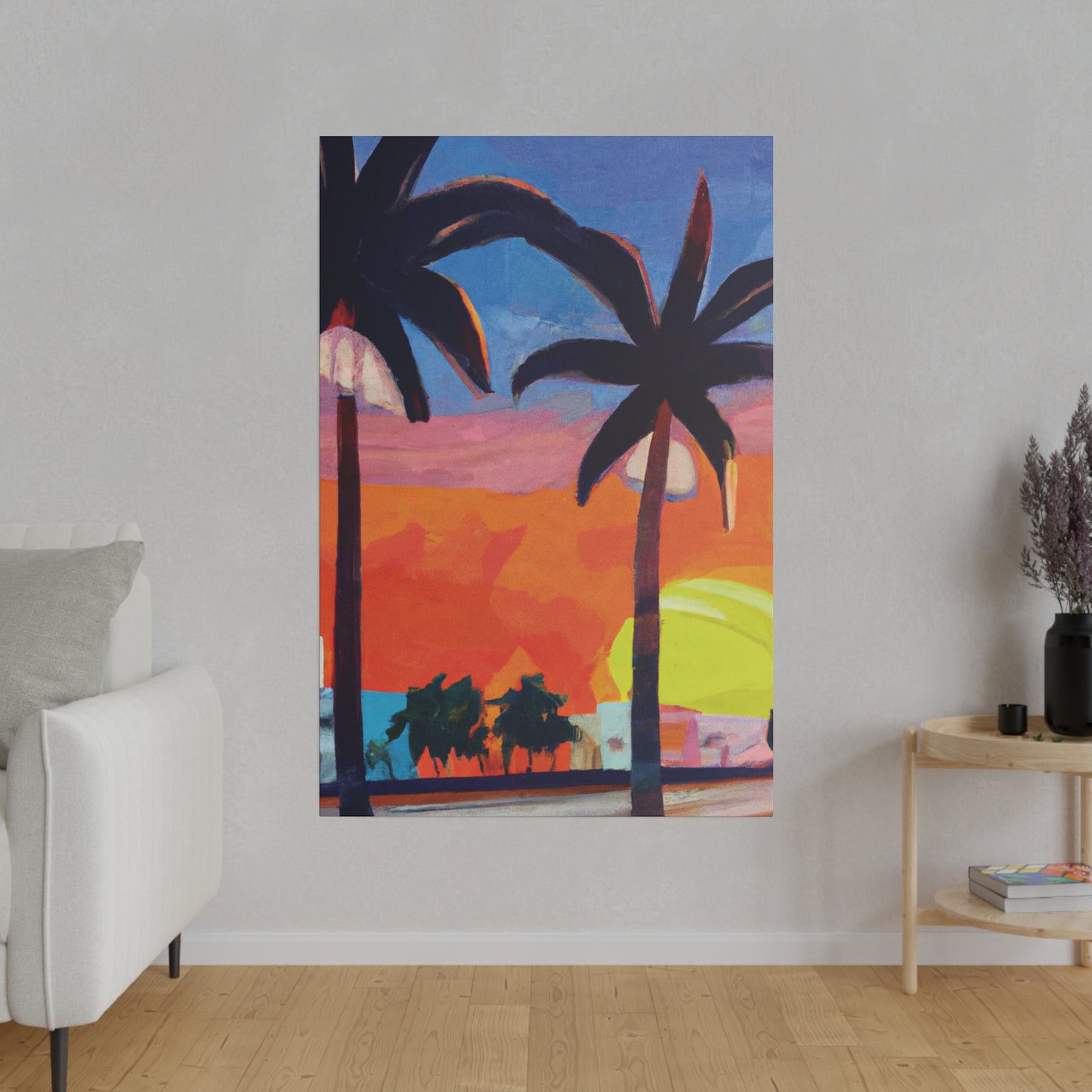 7368X - Miami Beach Sunset Painting Print | Miami | Beach | Sunset | Poster | Home Decor | Wall Art | Canvas