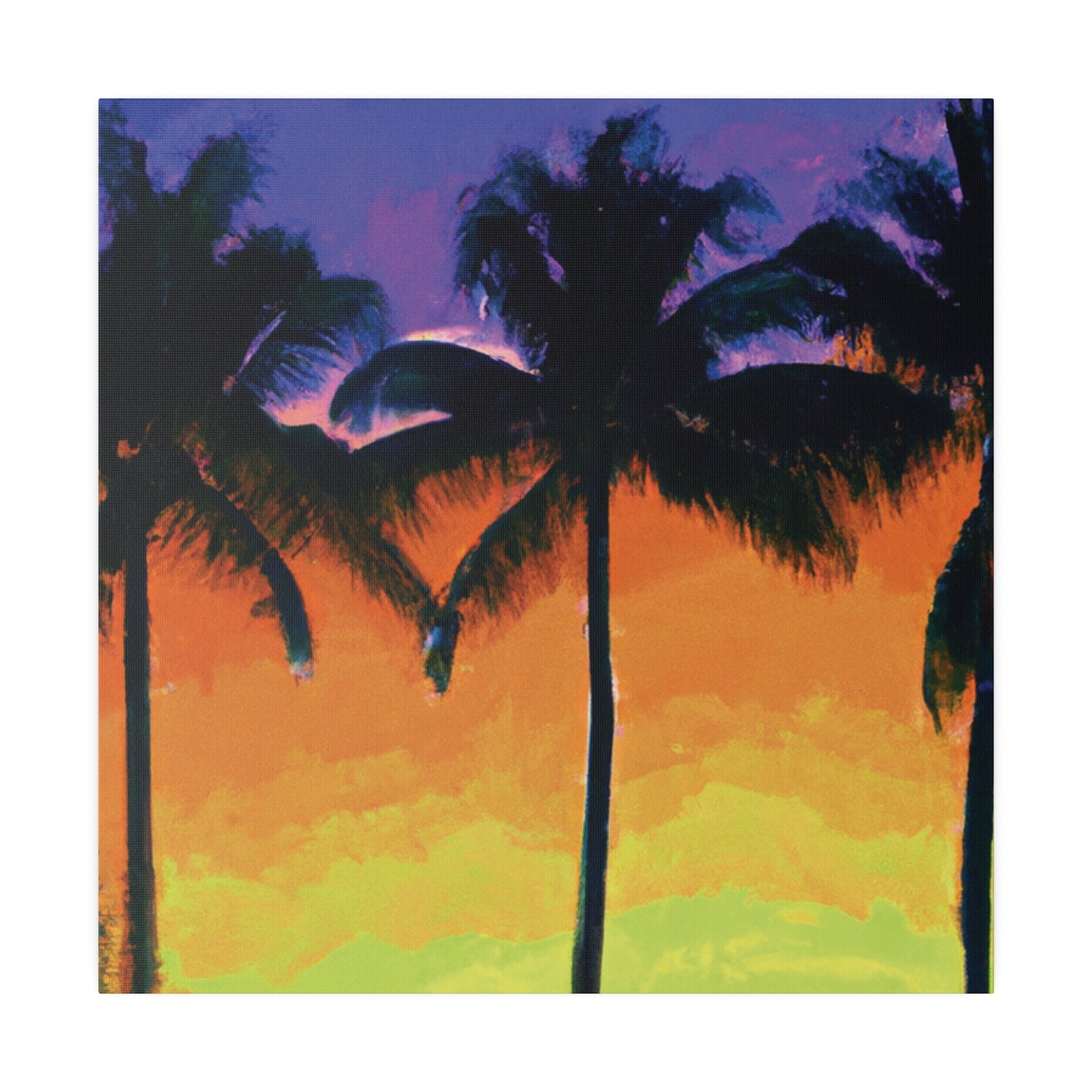 6354V - Miami Beach Sunset Painting Print | Miami | Beach | Sunset | Poster | Home Decor | Wall Art | Canvas