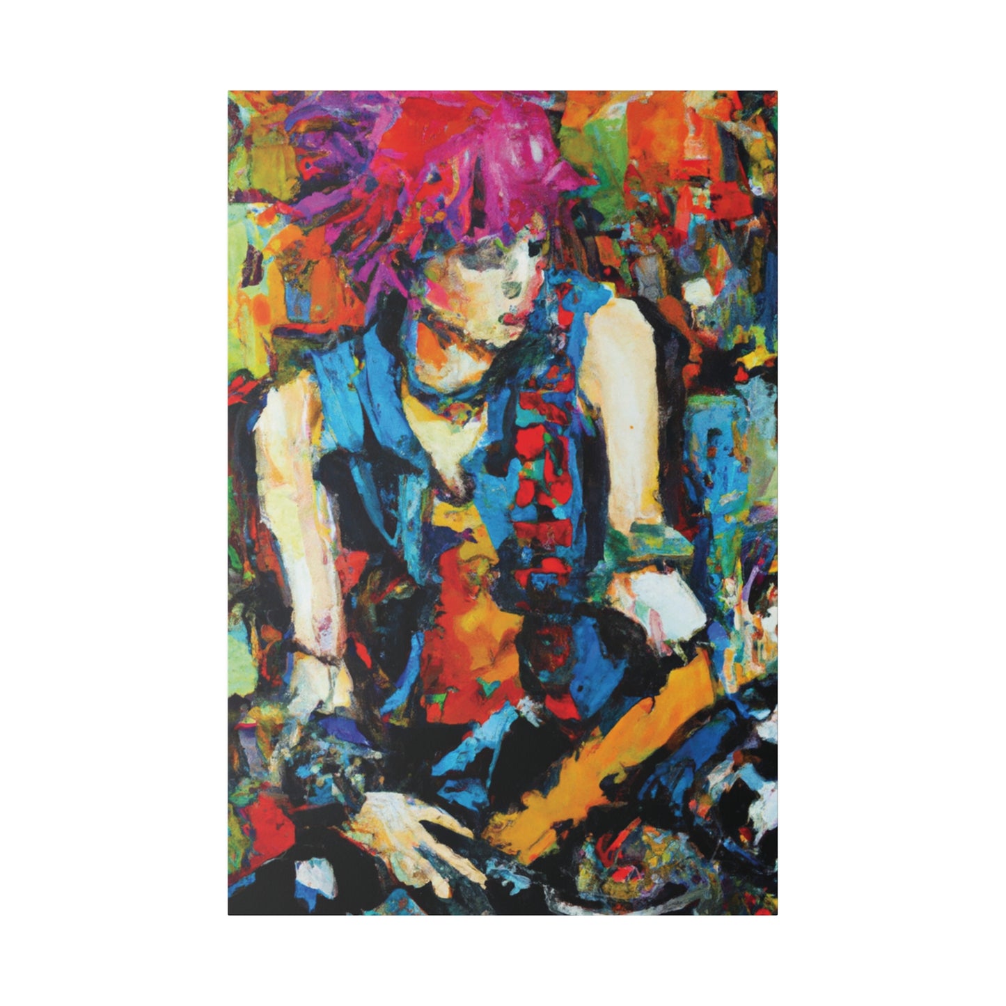 5373K - Rockstar Oil Painting Style Print | Poster | Home Decor | Wall Art | Music Art | Canvas