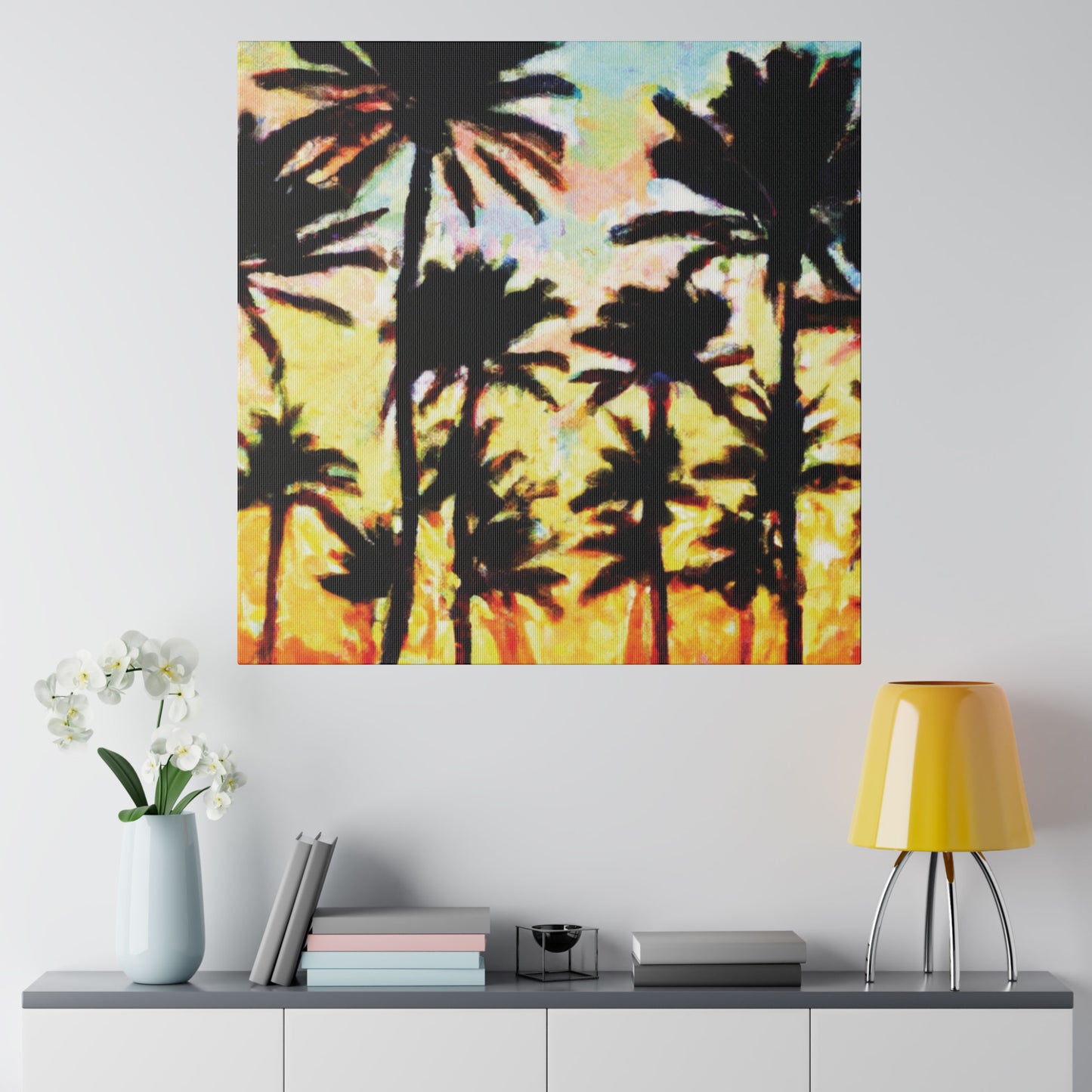 4555V - Miami Beach Sunset Painting Print | Miami | Beach | Sunset | Poster | Home Decor | Wall Art | Canvas