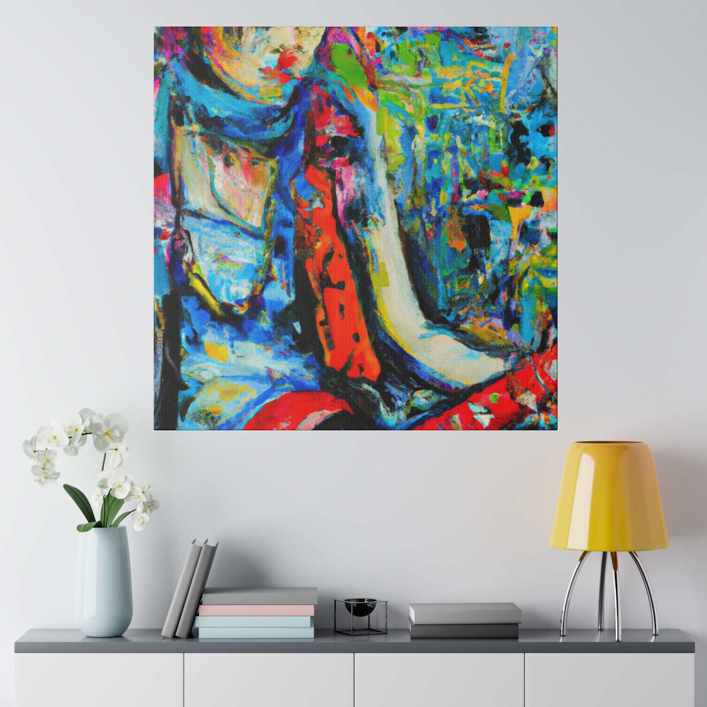 7391A - Rockstar Oil Painting Style Print | Poster | Music Art | Home Decor | Wall Art | Canvas