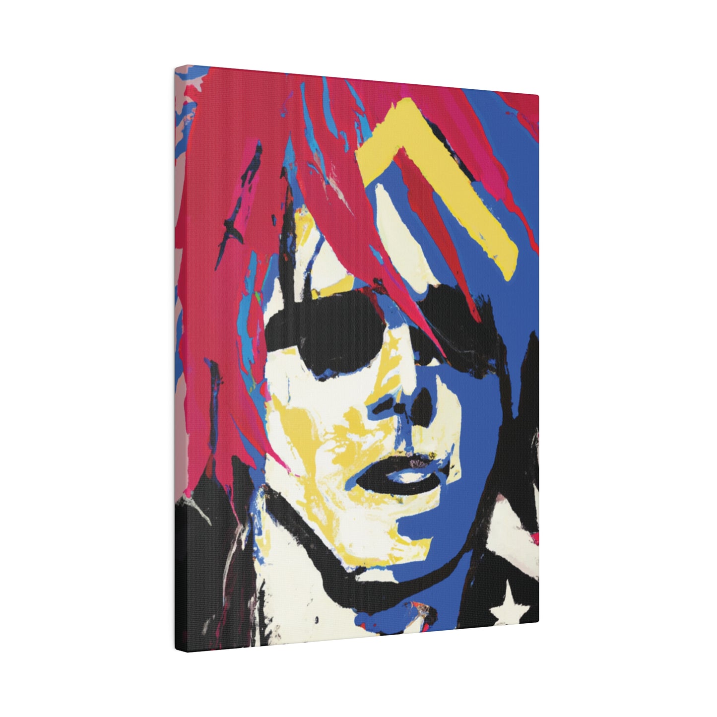 9537K - Rockstar Painting Print | Face | Abstract | Poster | Home Decor | Wall Art | Music Art | Canvas