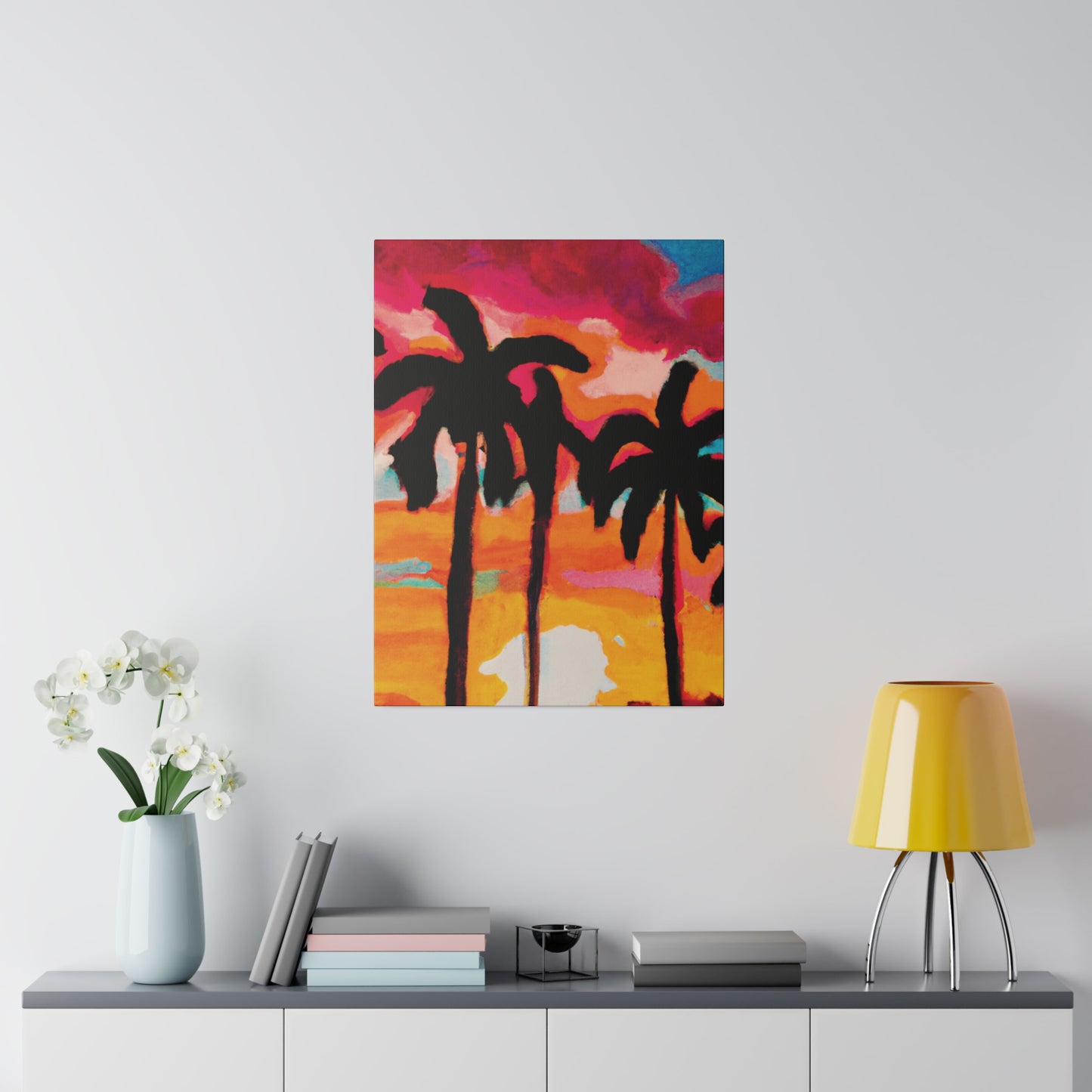 4763O - Miami Beach Sunset Painting Print | Miami | Beach | Sunset | Poster | Home Decor | Wall Art | Canvas
