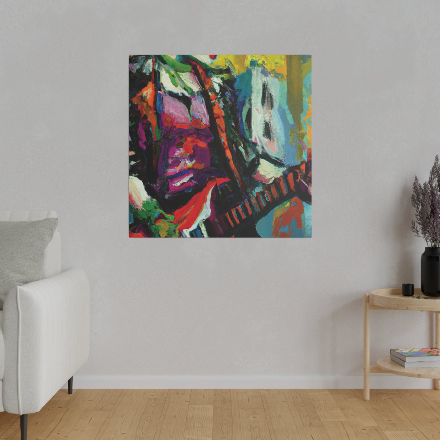 2671G - Rockstar Oil Painting Style Print | Poster | Home Decor | Wall Art | Music Art | Canvas