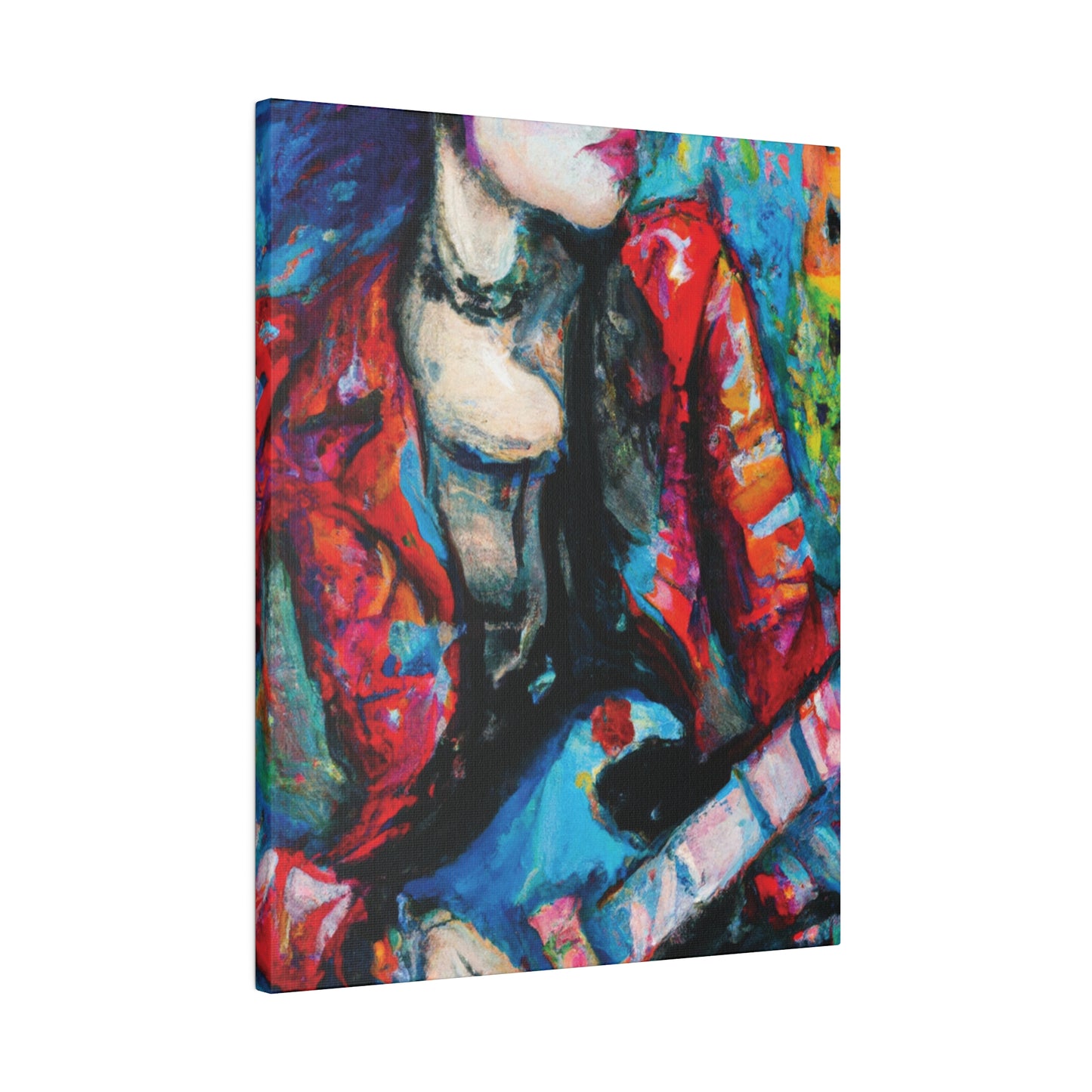 7551J - Rockstar Oil Painting Style Print | Poster | Home Decor | Wall Art | Music Art | Canvas