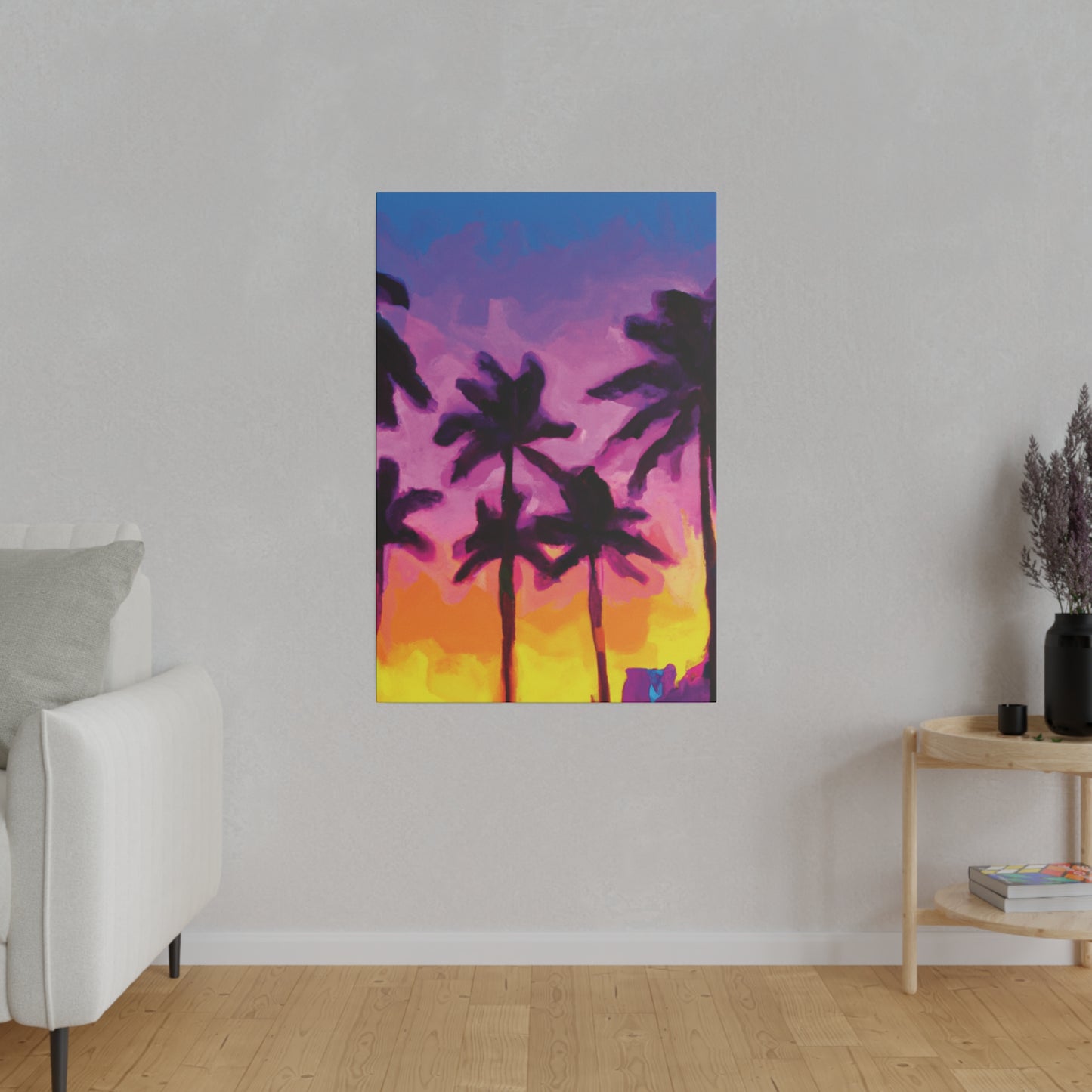 7395T - Miami Beach Sunset Painting Print | Miami | Beach | Sunset | Poster | Home Decor | Wall Art | Canvas