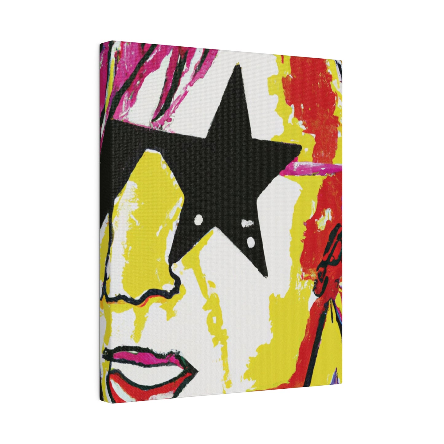 5698R - Rockstar Painting Print | Face | Abstract | Poster | Home Decor | Wall Art | Music Art | Canvas