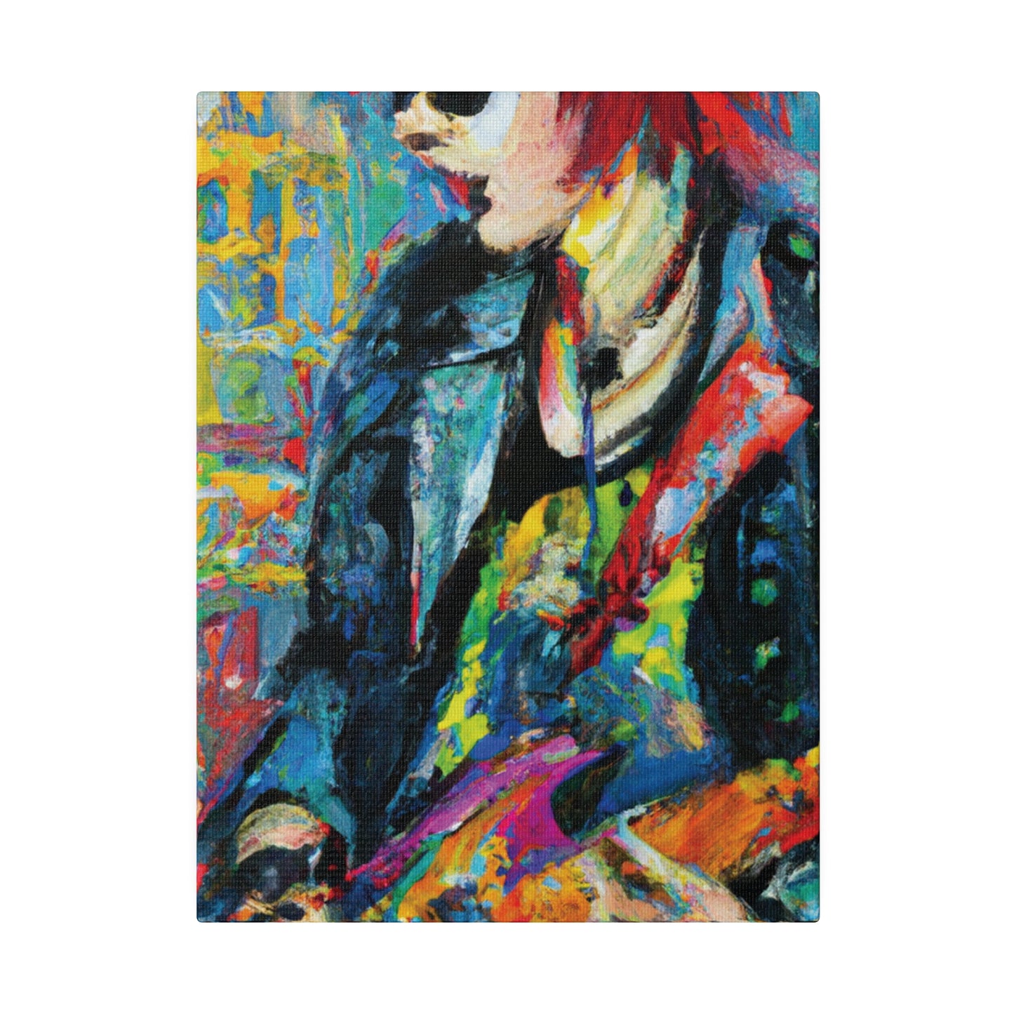 1754P - Rockstar Oil Painting Style Print | Poster | Home Decor | Wall Art | Music Art | Canvas