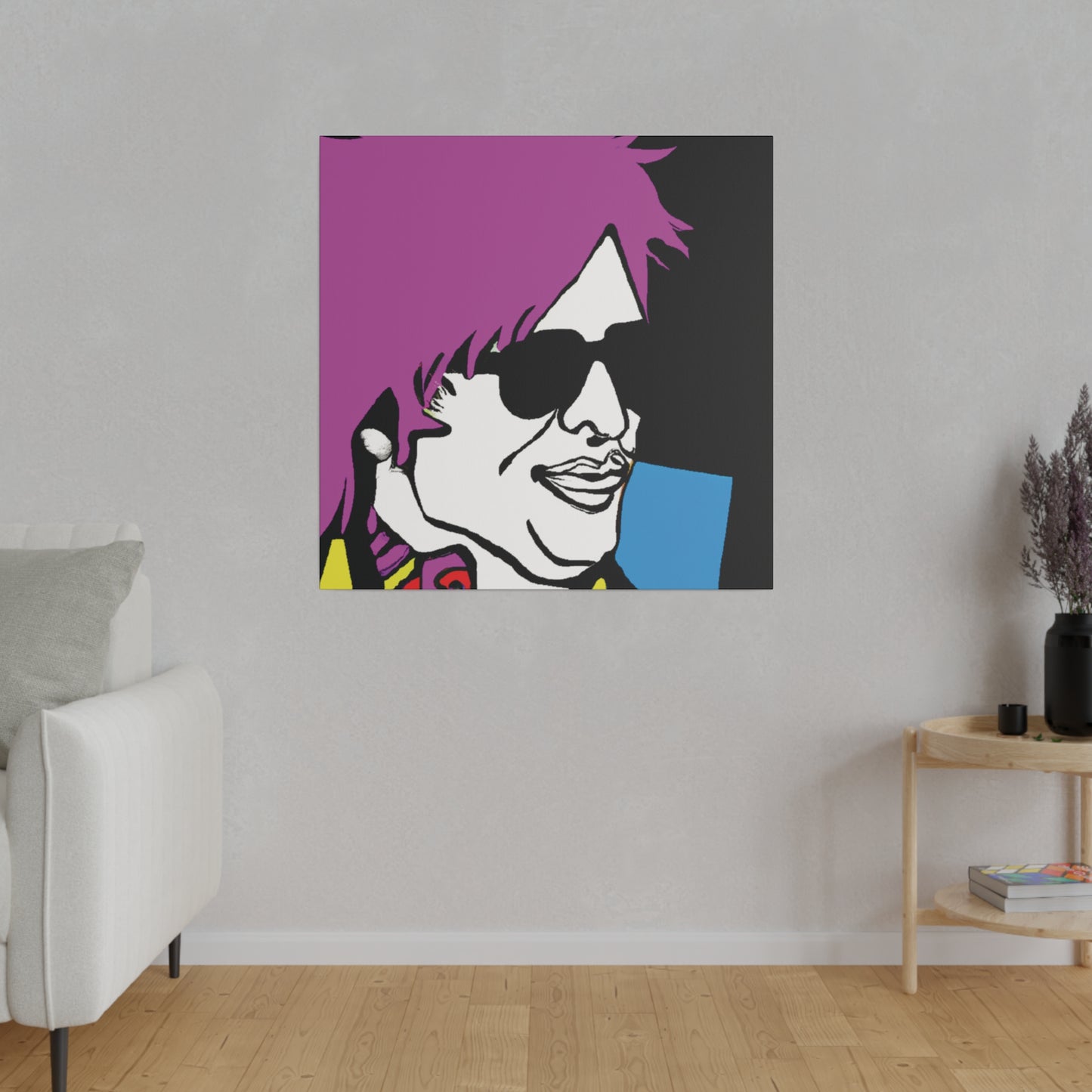 5182H - Rockstar Painting Print | Face | Abstract | Poster | Home Decor | Wall Art | Music Art | Canvas