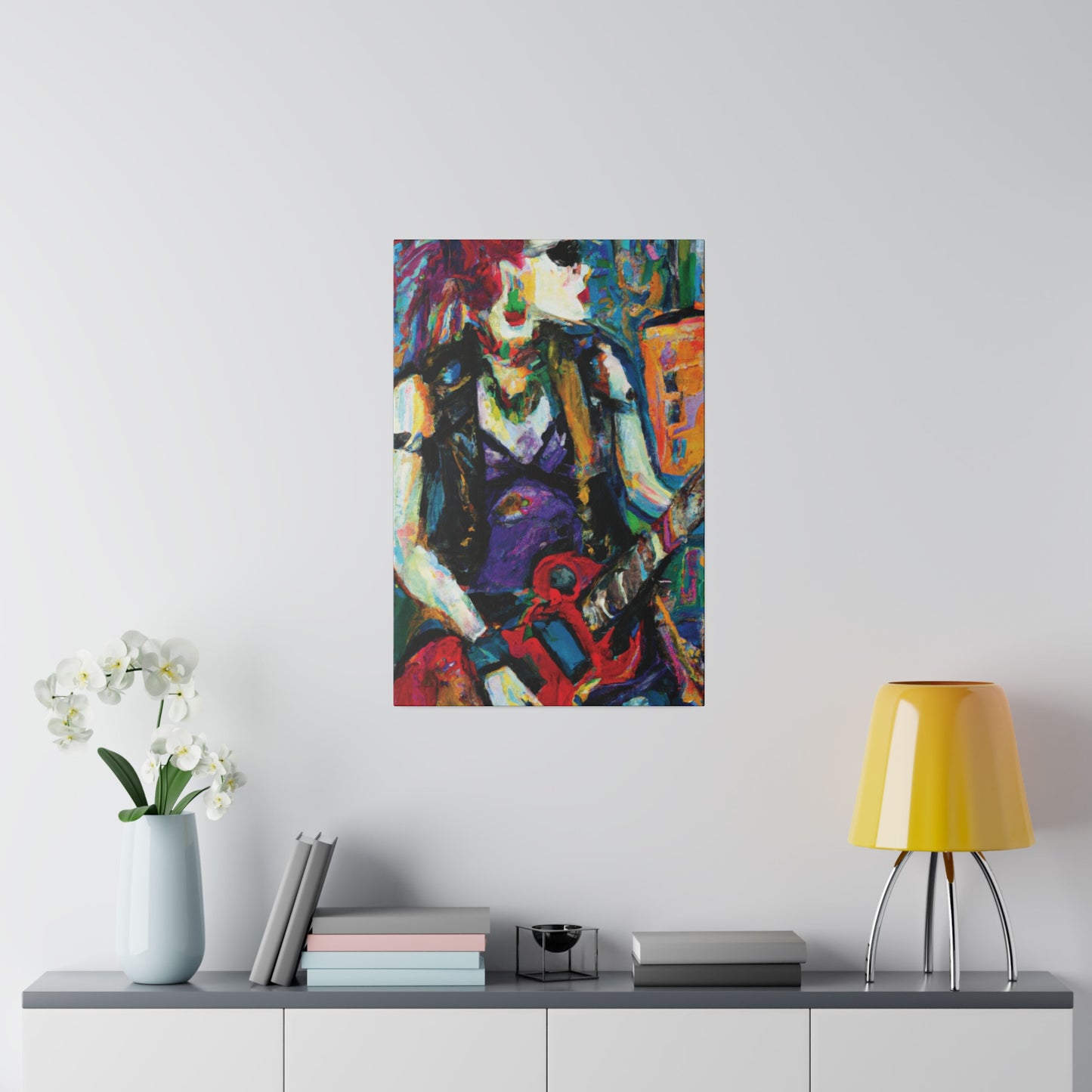 6874R - Rockstar Oil Painting Style Print | Poster | Home Decor | Wall Art | Music Art | Canvas