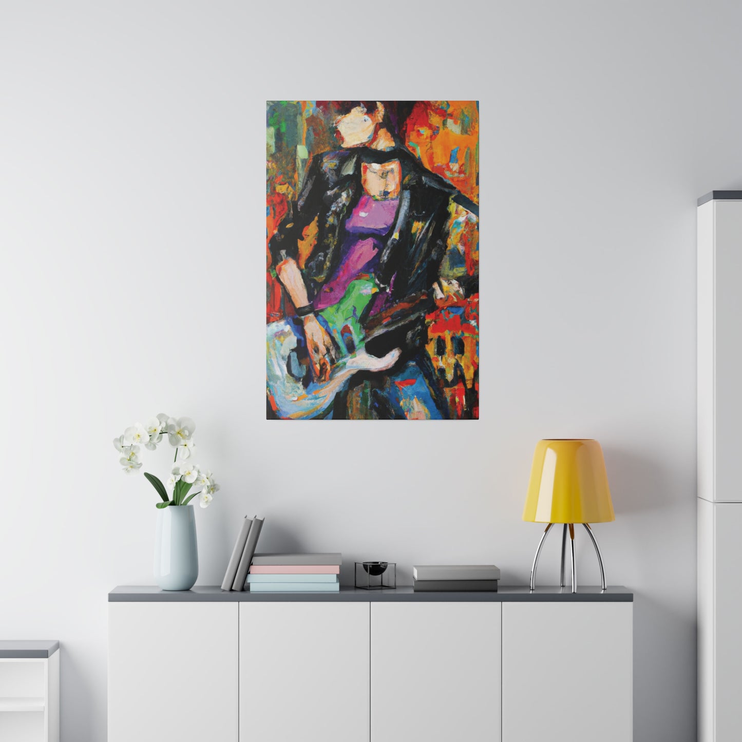 4895R - Rockstar Oil Painting Style Print | Poster | Home Decor | Wall Art | Music Art | Canvas