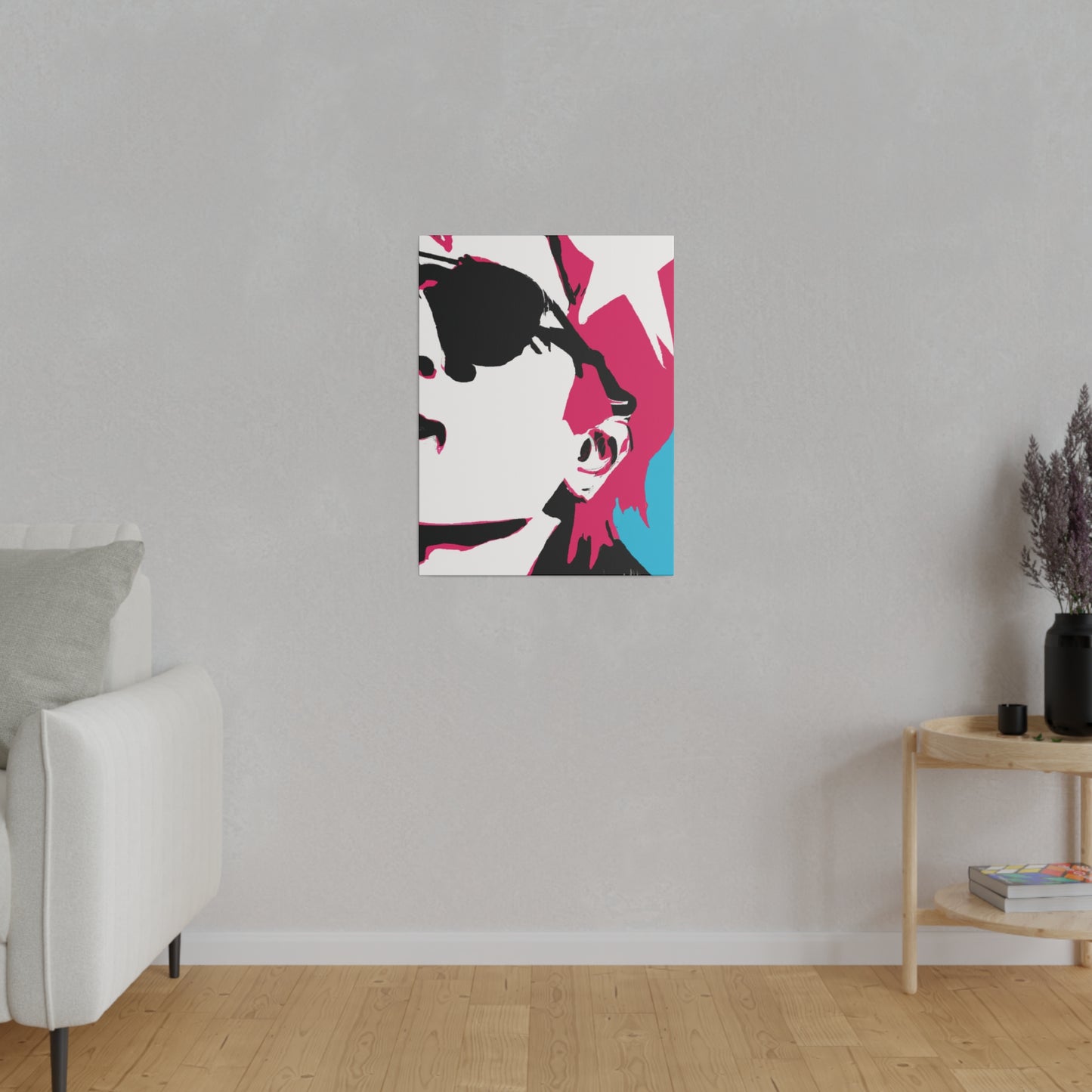 8761X - Rockstar Painting Print | Face | Abstract | Poster | Home Decor | Wall Art | Music Art | Canvas