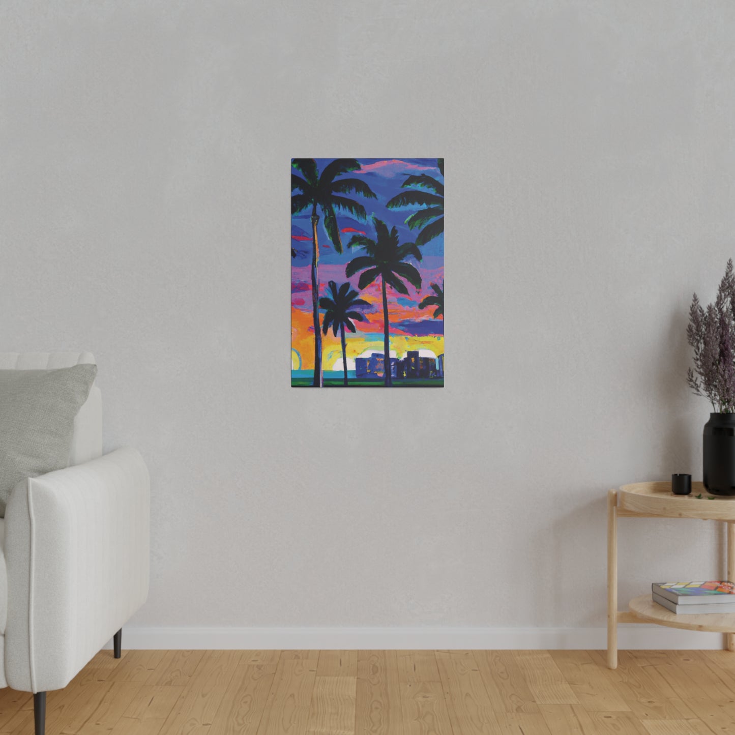 4621L - Miami Beach Sunset Painting Print | Miami | Beach | Sunset | Poster | Home Decor | Wall Art | Canvas