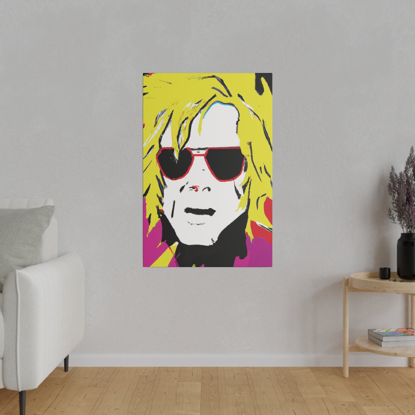 8476J - Rockstar Painting Print | Face | Abstract | Poster | Home Decor | Wall Art | Music Art | Canvas