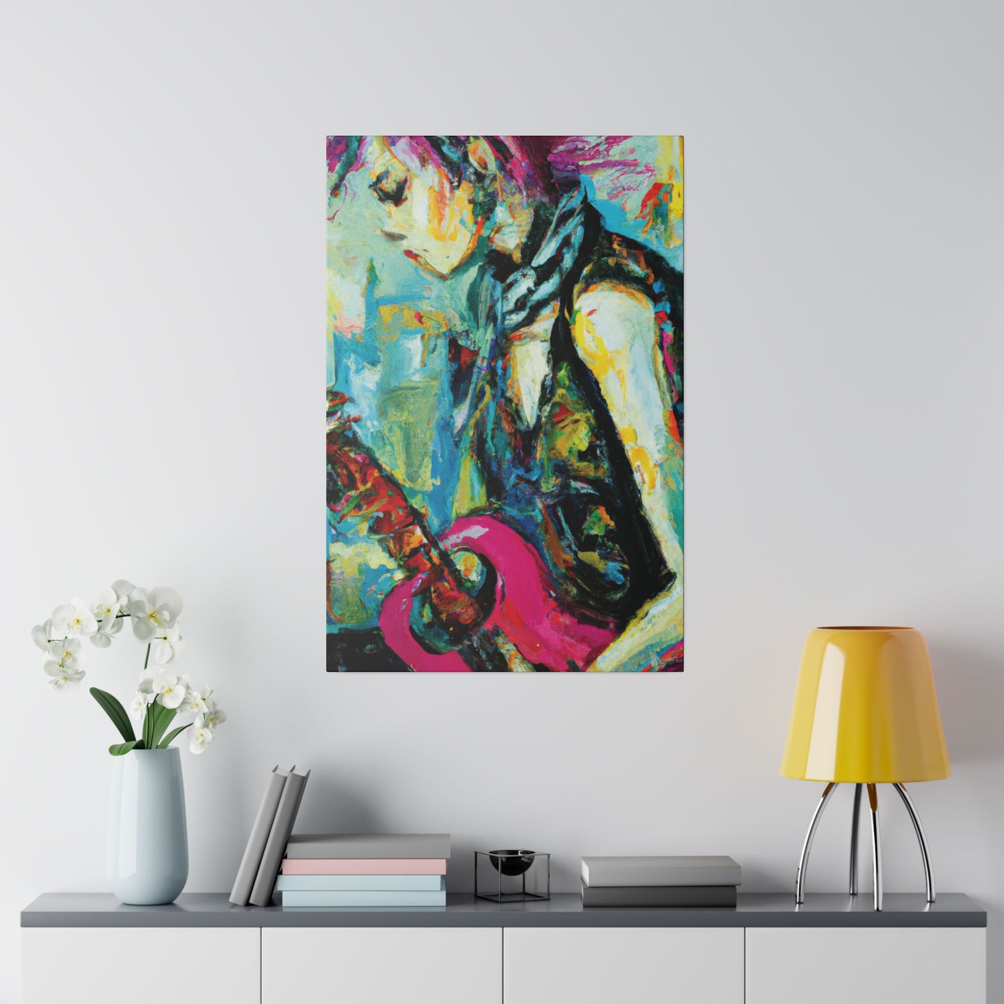 4727S - Rockstar Oil Painting Style Print | Poster | Home Decor | Wall Art | Music Art | Canvas