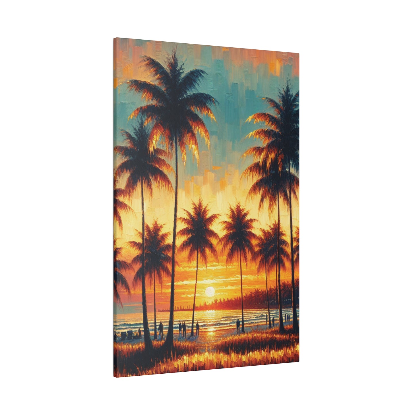 2753B - miami beach art, sunset background, ocean art work, beach art work, sunset designs, miami beach painting, miami beach print