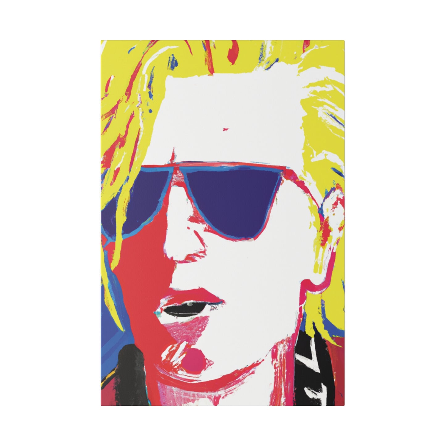 7405Y - Rockstar Painting Print | Face | Abstract | Poster | Home Decor | Wall Art | Music Art | Canvas