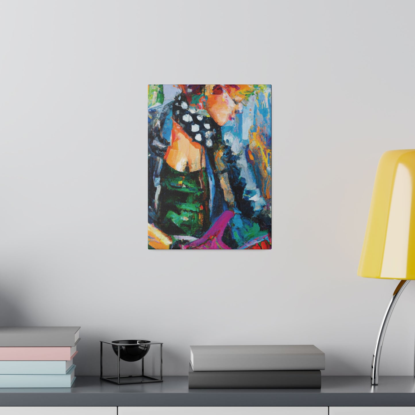 8032E - Rockstar Oil Painting Style Print | Poster | Home Decor | Wall Art | Music Art | Canvas