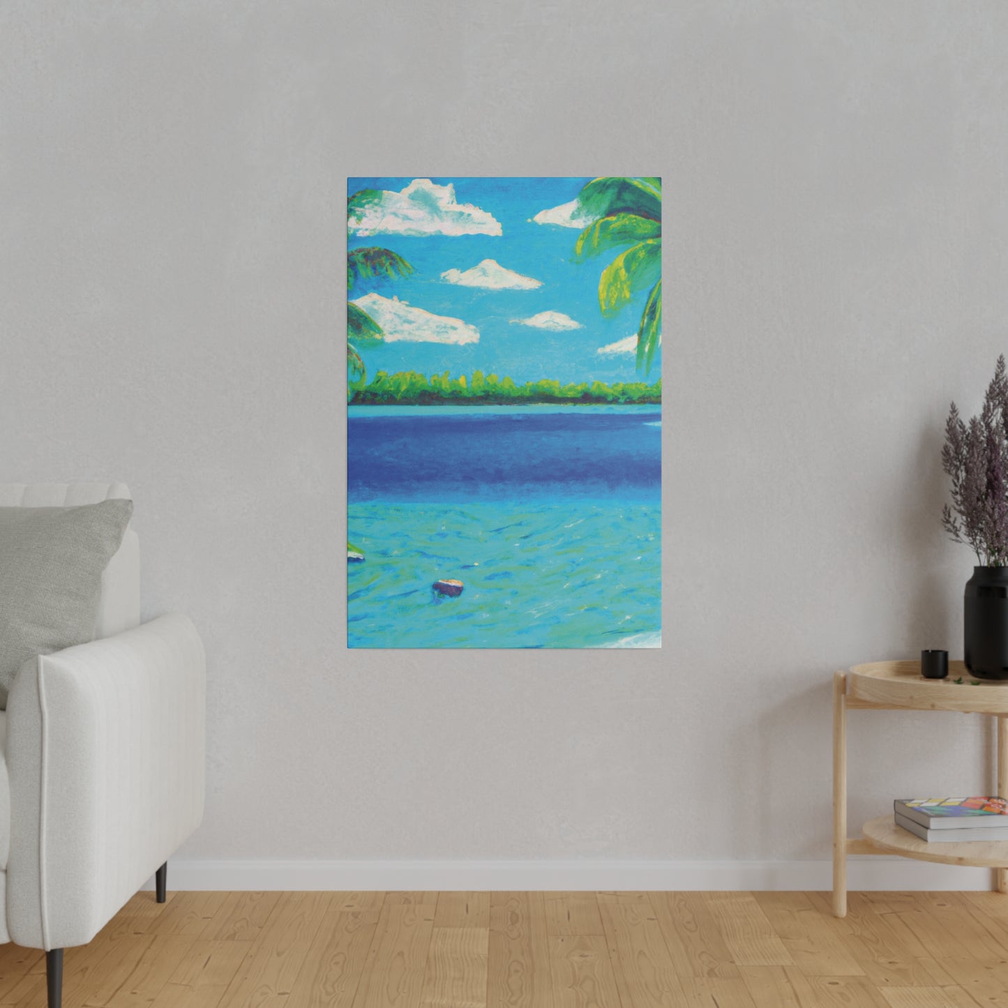 4513K - Bahamas Ocean Painting Print | Bahamas | Ocean | Beach | Poster | Home Decor | Wall Art | Canvas