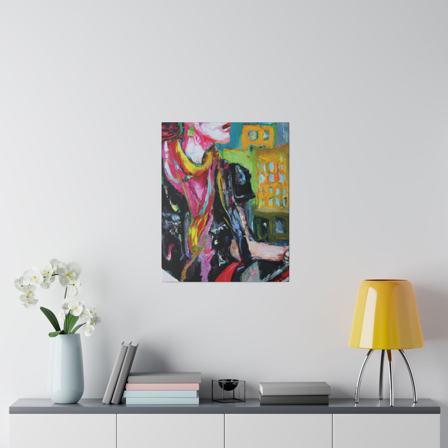 9896T - Rockstar Oil Painting Style Print | Poster | Home Decor | Wall Art | Music Art | Canvas